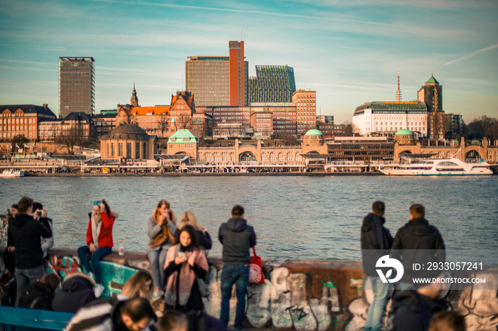 Skyline of the city Hamburg