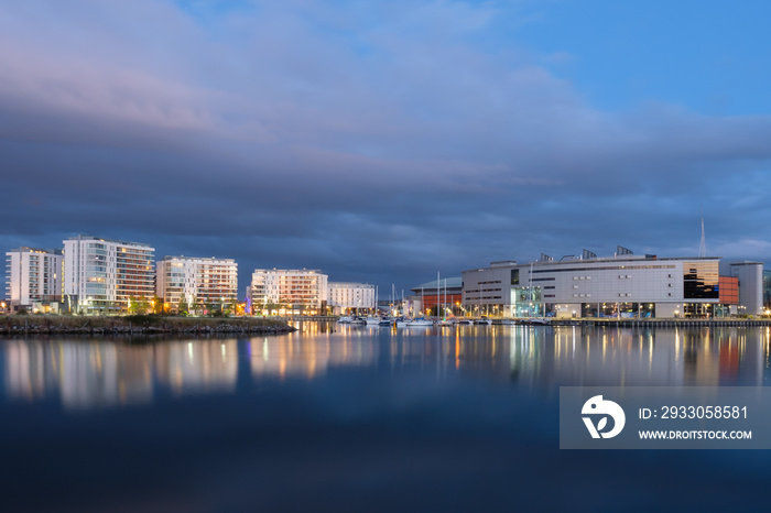 Belfast Harbor Marina Cityscape