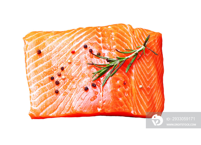 Steak fish salmon isolated