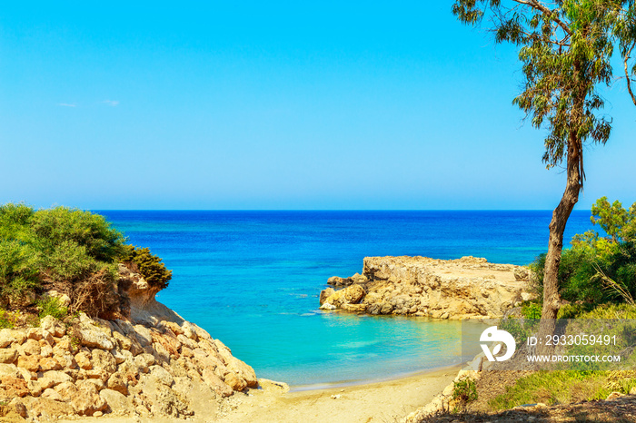 Landscape around Cape Greco near Ayia Napa, Cyprus