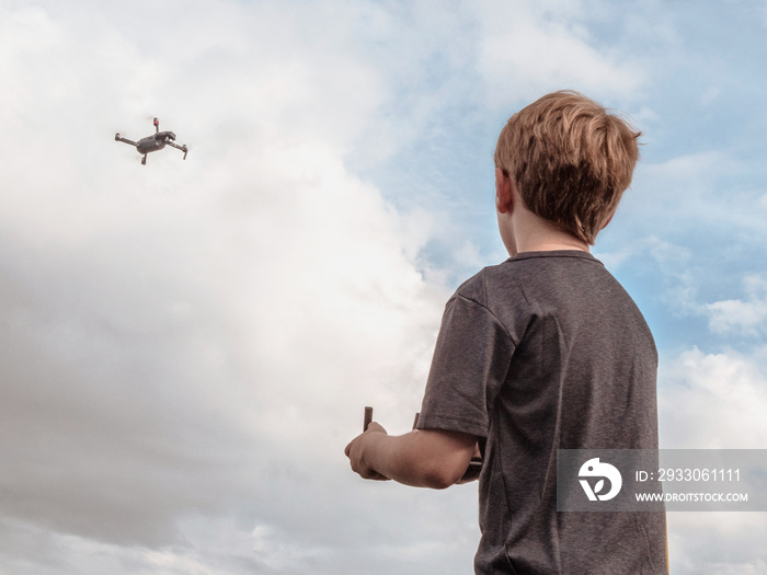 Child Flying Drone