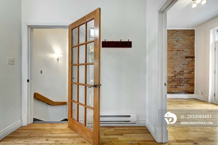 Real estate photography - Empty renovated apartment in Montreal. Old French style 6x plex in old part of Montreal