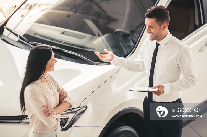 Visiting car dealership