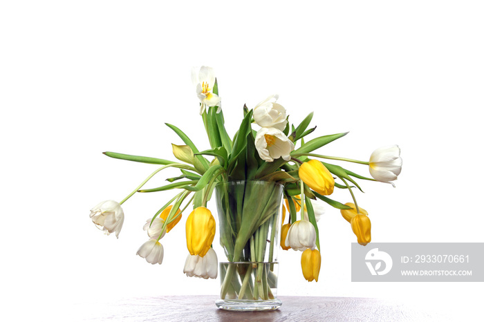 Verwelkte Tulpen in der Vase
