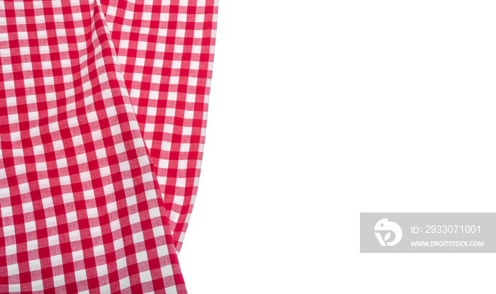 Red checkered napkin.