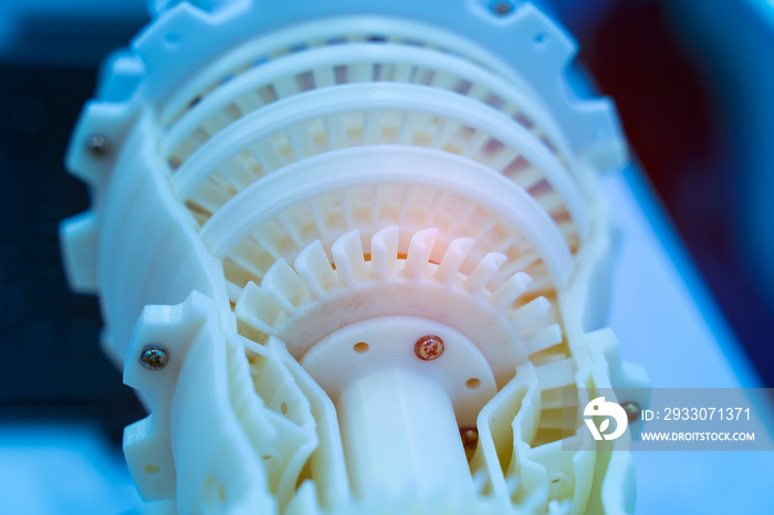 Printing 3D printer jet engine printed model plastic