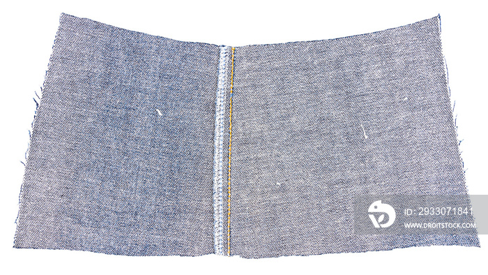 Piece of blue jeans fabric