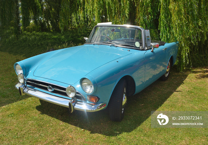 Classic Sunbeam Alpine restored and on show.