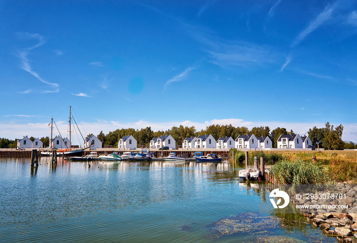 Marina with holiday apartments in Peenemünde. Germany