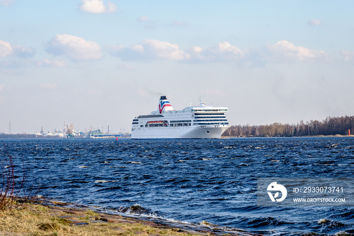 ferry leaving the port