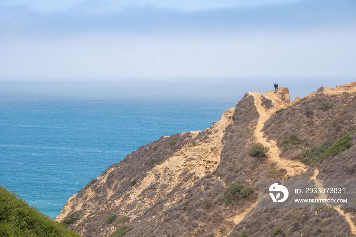 Hiking through a canyon to blacks beach