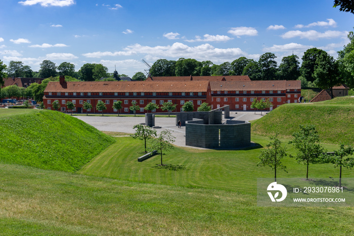 view of the military barracks in the citadel in the center of Copenhagen