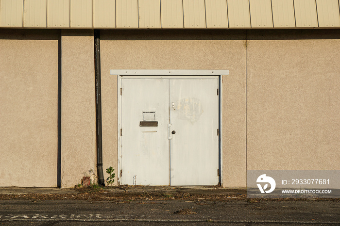 Old worn commercial building