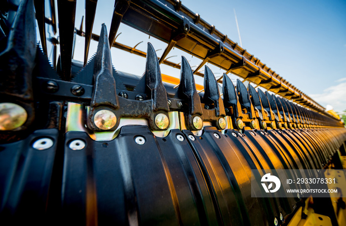 Modern agricultural machinery and equipment. Combine harvester.