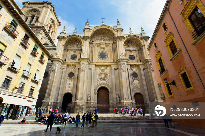 The famous cathedral in Granada, Andalusia