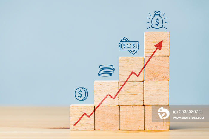 Rising earnings chart