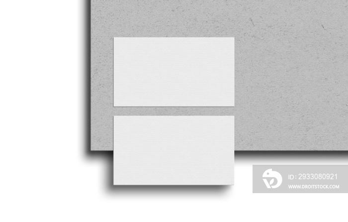 Minimal white business card on particle board mockup