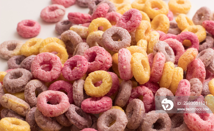 Colorful Froot Loops Breakfast Pattern