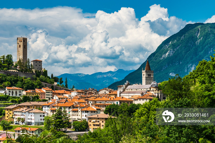 Ancient fortified village of Gemona del Friuli. Italy