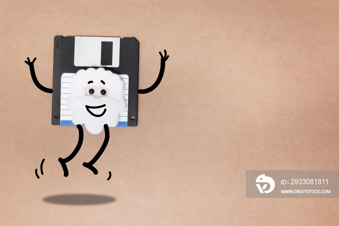 animated floppy disk concept