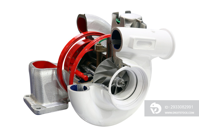 car turbo charger isolated on white