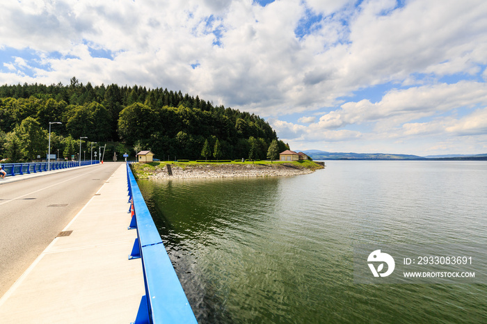 View of the hydroelectric power plant Oravska Priehrada in Slovakia