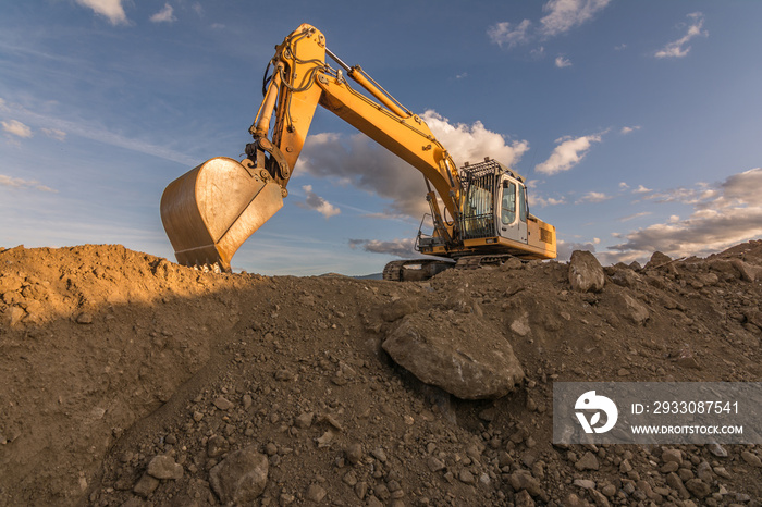 Movement of earth and rock in a construction site