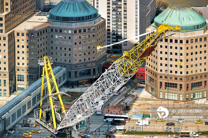 Construction work in downtown in New York USA