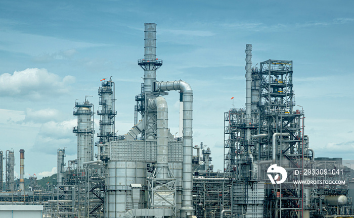 Industrial oil and gas refinery plant zone. -image