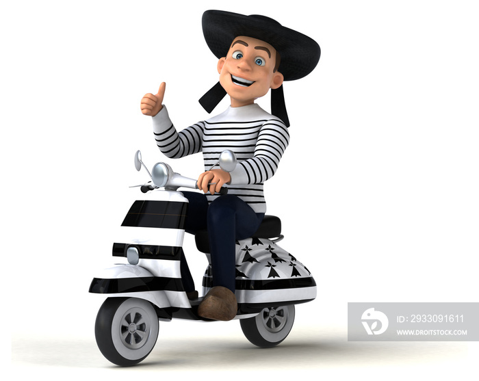 Fun 3d cartoon breton character