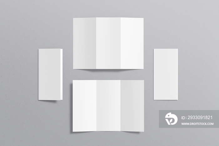 Trifold Brochure Blank Mockup