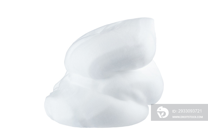 Shaving foam isolated on white background. Full Depth of field. Focus stacking. PNG