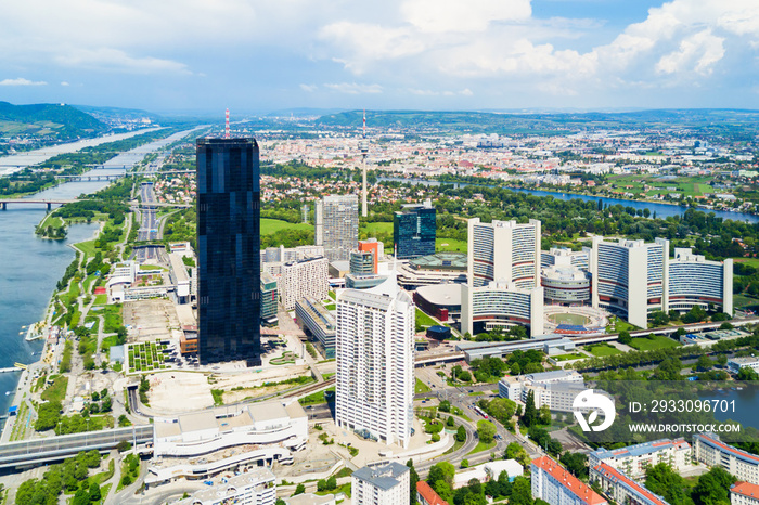 Danube district aerial, Vienna