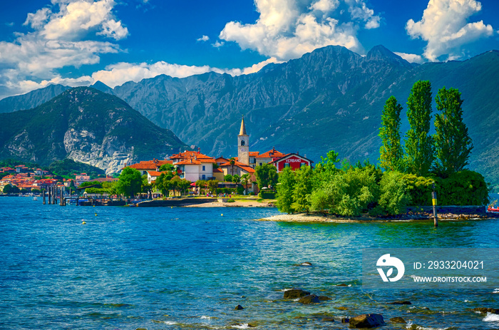 Isola dei Pescatori, Borromäische Inseln, im Lago Maggiore, Italien