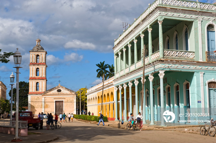 Virgen del Buen Viaje Church and Colonial Houses，Remedios，Santa Clara省，古巴，中美洲