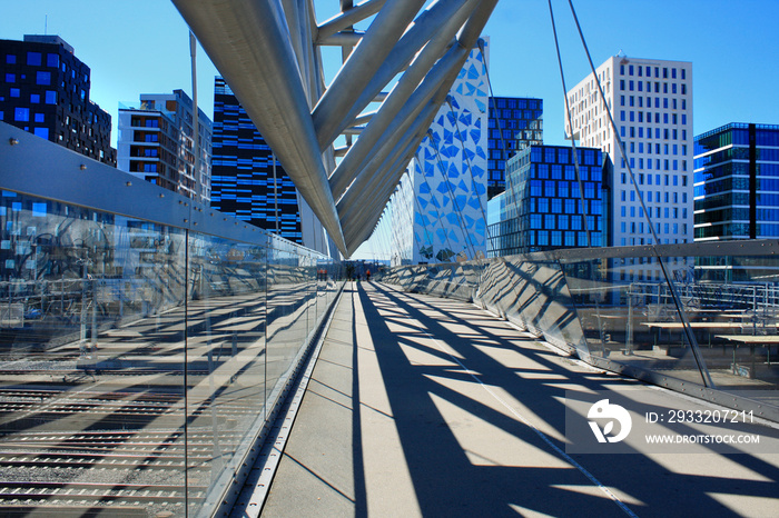 Akrobaten pedestrian bridge in Oslo, Norway