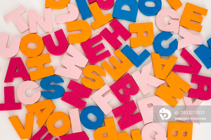 Multicolored letters alphabet