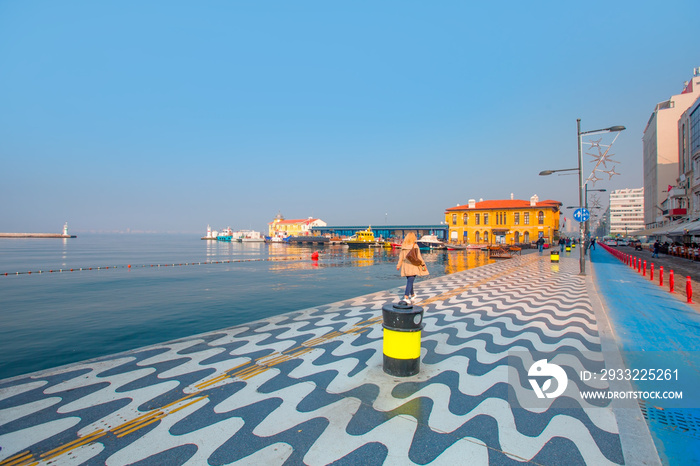 A view from Kordon to Pasaport Pier in Izmir