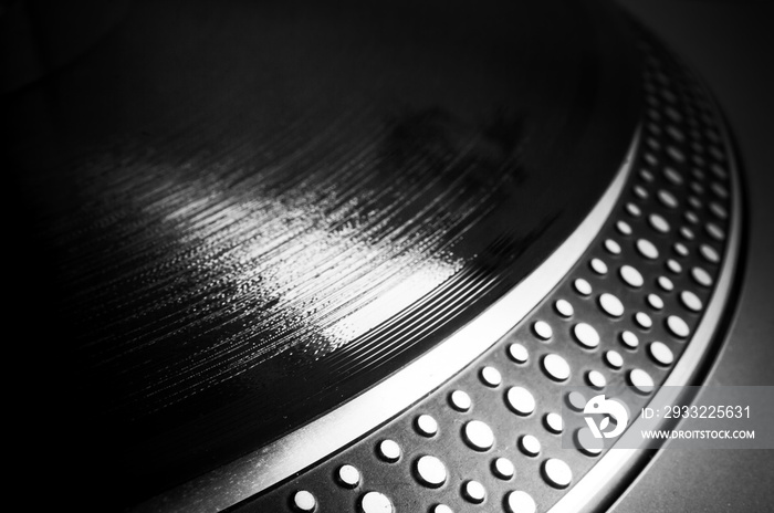 closeup of a vinyl record