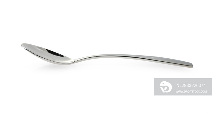 silver spoon isolated on white background