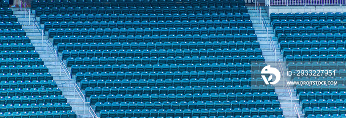 Rows of Many Green Seats in a stadium