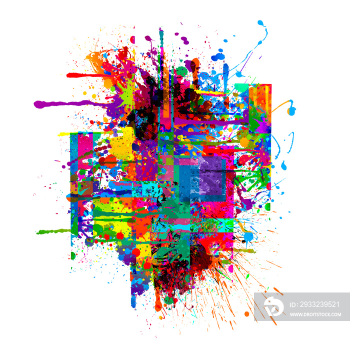 Abstract background with colorful figures