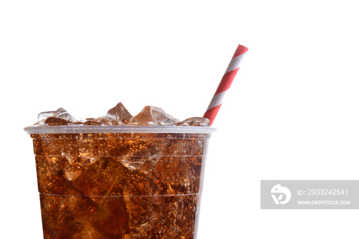 Closeup Cola with Straw