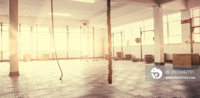 Exercise ropes hanging and equipment