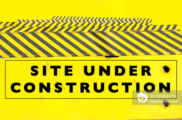 Under construction web page or website banner