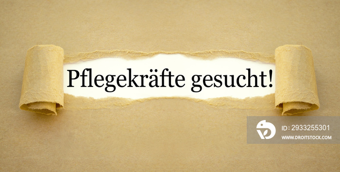 Pflegekräfte gesucht und Pflegefall