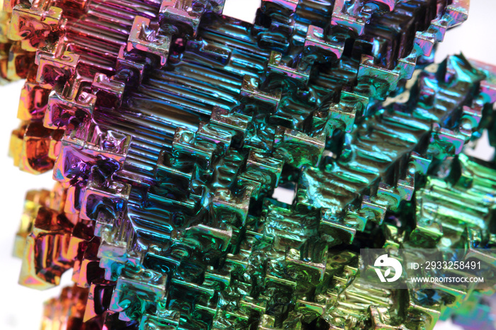 Bismuth - rainbow metal background