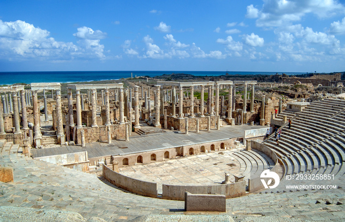 The amphitheater in one of the best preserved roman colonies on the African coast of the Mediterrane