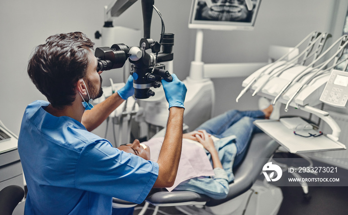 Woman in dental clinic