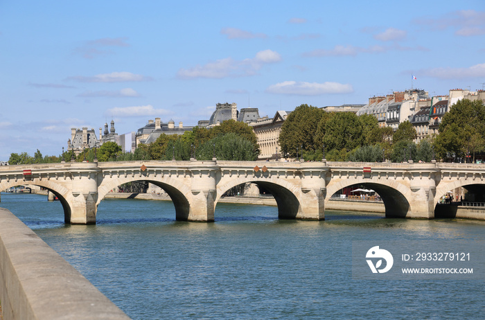 法国巴黎塞纳河上名为PONT NEUF的大桥